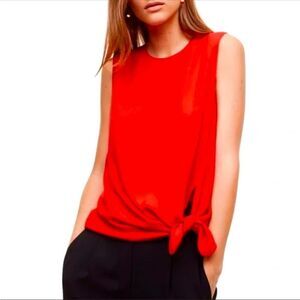 Aritzia Babaton Hopkins Blouse in Red Sz Small